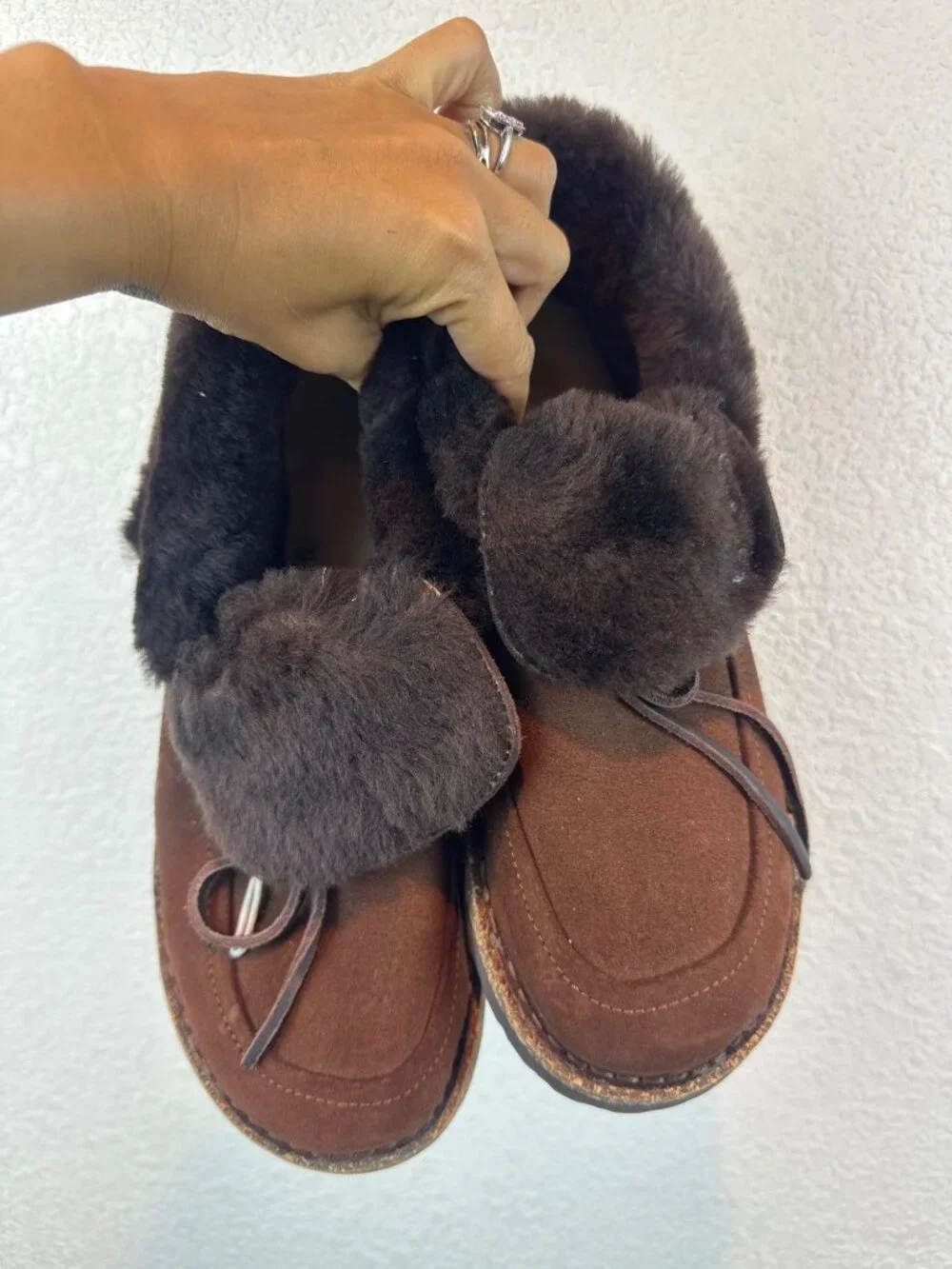 Birkenstock Buckley Shearling Clogs Bakki Brown Suede Womens EU 41 US 10 Lined